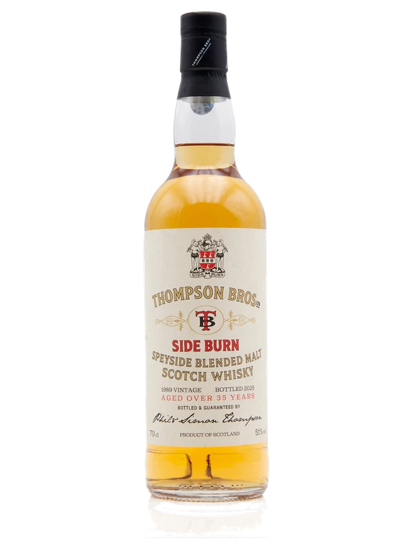 Thompson Bros Blended Malt Scotch Whisky Side-Burn 1989