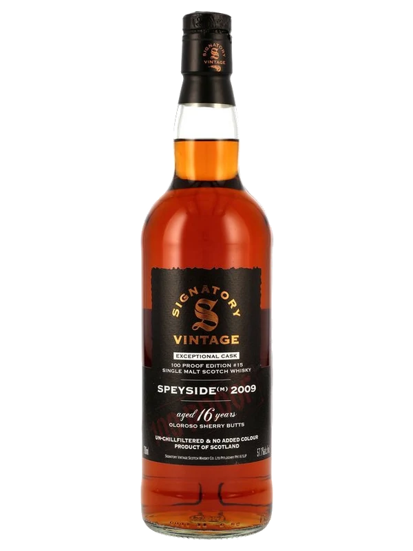 Signatory Vintage Speyside 15 Year Old 100 Proof