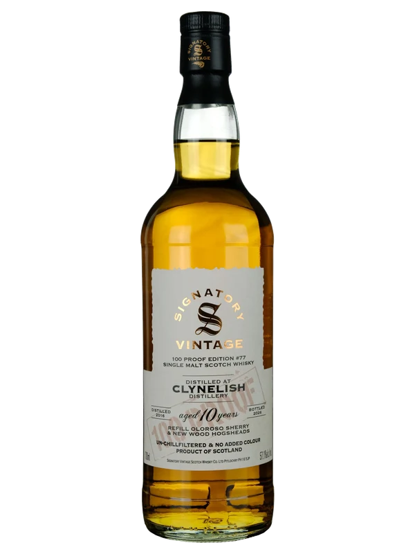 Signatory Vintage Clynelish 10 Year Old 100 Proof