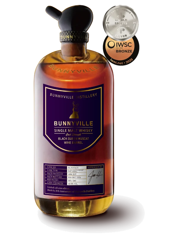 Bunnyville Single Malt Cask Strength Black Queen Muscat Wine Barrel