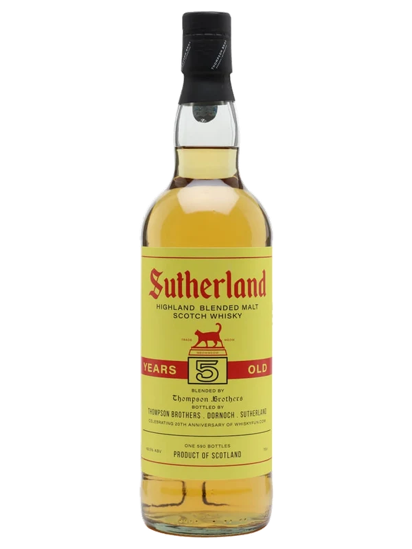 Thompson Bros Blended Malt Scotch Whisky Sutherland 5 Years Old